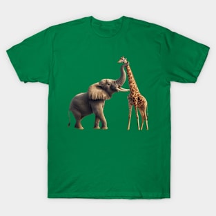 elephant vs giraffe T-Shirt